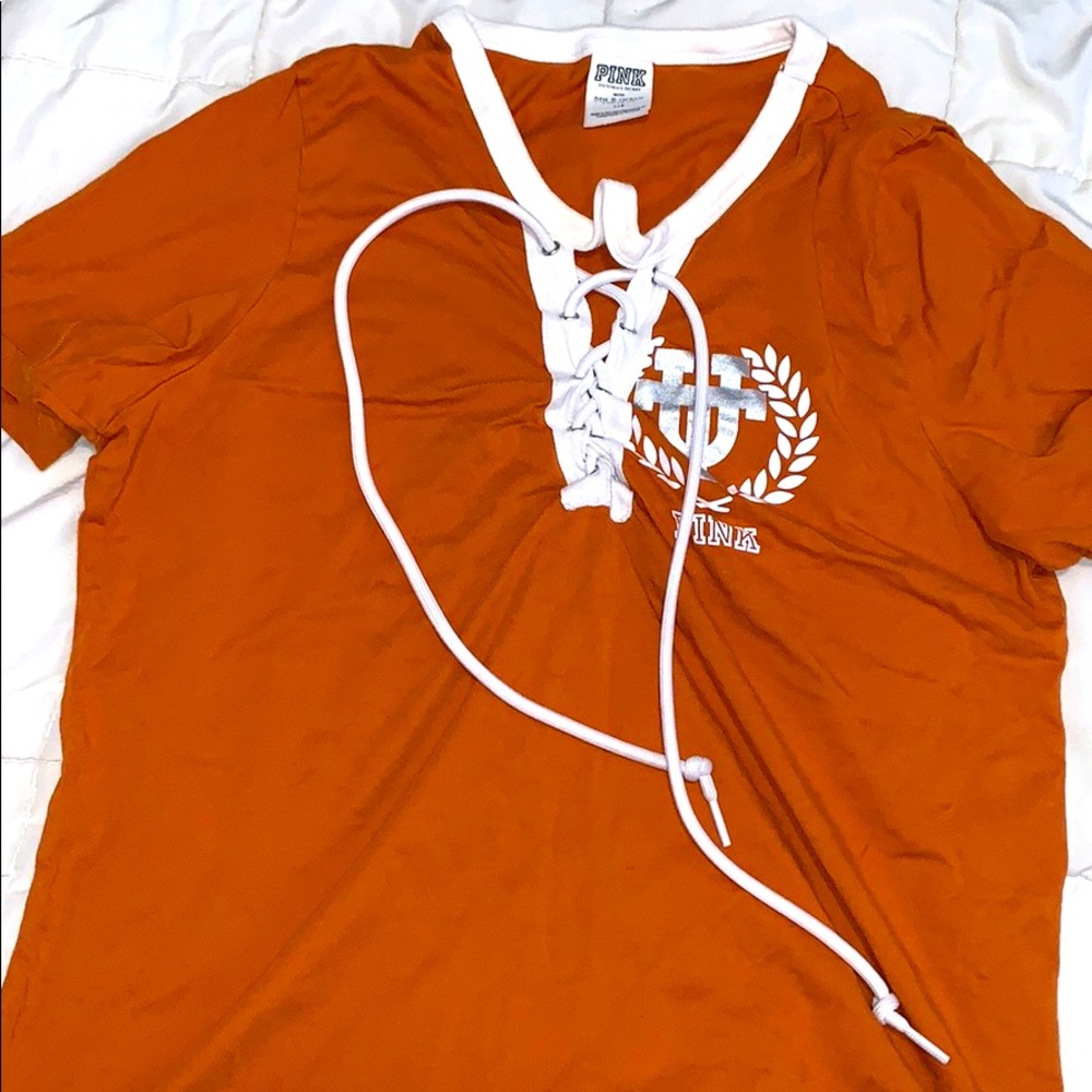 Pink Victoria secret tees short sleeve size L